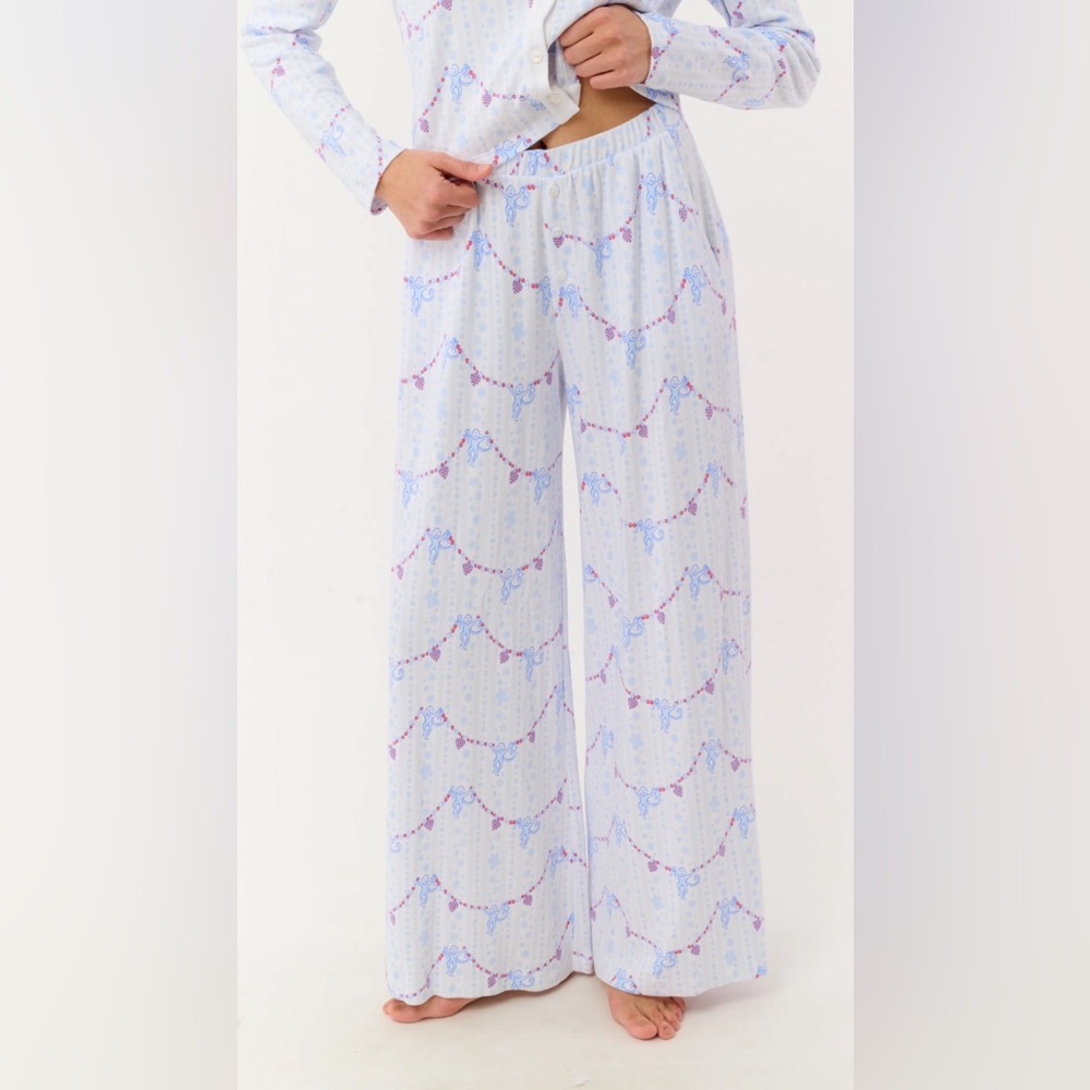 Roller Rabbit 12 Days of Printmas 2025 Snowflake Stripe Boden Pant